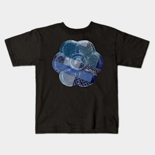 Patterned blue flower Kids T-Shirt